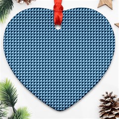 Blue Triangulate Heart Ornament (two Sides) by jumpercat