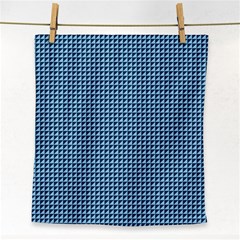 Blue Triangulate Face Towel by jumpercat