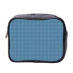 Blue Triangulate Mini Toiletries Bag 2-side by jumpercat