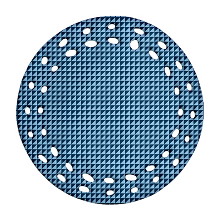 Blue Triangulate Ornament (Round Filigree)