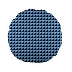 Blue Triangulate Standard 15  Premium Round Cushions by jumpercat