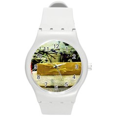 Hidden Strings Of Purity 14 Round Plastic Sport Watch (m) by bestdesignintheworld