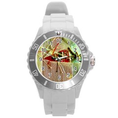 Hidden Strings Of Purity 12 Round Plastic Sport Watch (l) by bestdesignintheworld