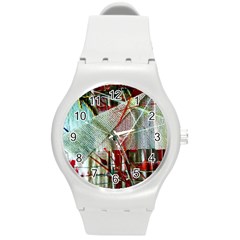 Hidden Strings Of Urity 10 Round Plastic Sport Watch (m) by bestdesignintheworld