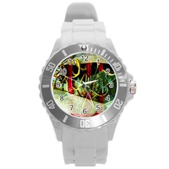 Hidden Strings Of Purity 13 Round Plastic Sport Watch (l) by bestdesignintheworld