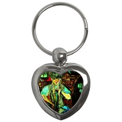 Girl In A Bar Key Chains (heart) 