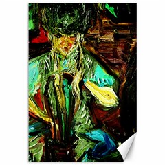 Girl In A Bar Canvas 12  X 18   by bestdesignintheworld