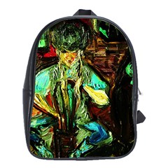 Girl In A Bar School Bag (xl) by bestdesignintheworld