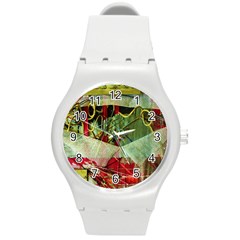 Hidden Strings Of Purity 7 Round Plastic Sport Watch (m) by bestdesignintheworld