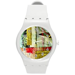 Hidden Strings Of Purity 5 Round Plastic Sport Watch (m) by bestdesignintheworld