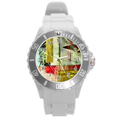 Hidden Strings Of Purity 5 Round Plastic Sport Watch (l) by bestdesignintheworld