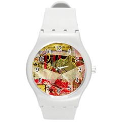 Hidden Strings Of Purity 4 Round Plastic Sport Watch (m) by bestdesignintheworld