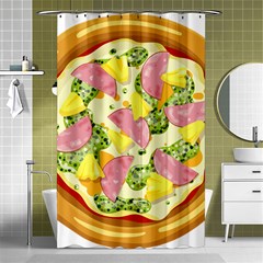 Pizza Clip Art Shower Curtain 48  X 72  (small)  by Sapixe