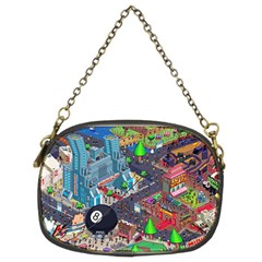 Pixel Art City Chain Purses (two Sides)  by Sapixe