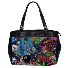 Pixel Art City Office Handbags by Sapixe