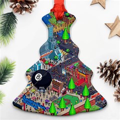 Pixel Art City Ornament (christmas Tree)  by Sapixe