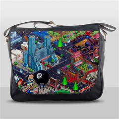 Pixel Art City Messenger Bags by Sapixe