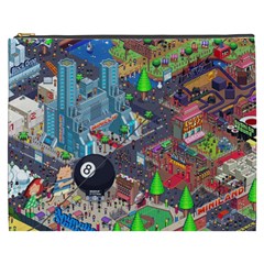 Pixel Art City Cosmetic Bag (xxxl)  by Sapixe