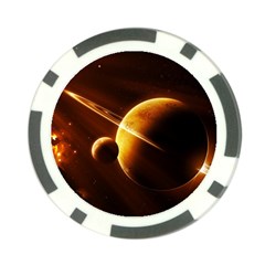 Planets Space Poker Chip Card Guard by Sapixe