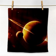 Planets Space Face Towel by Sapixe