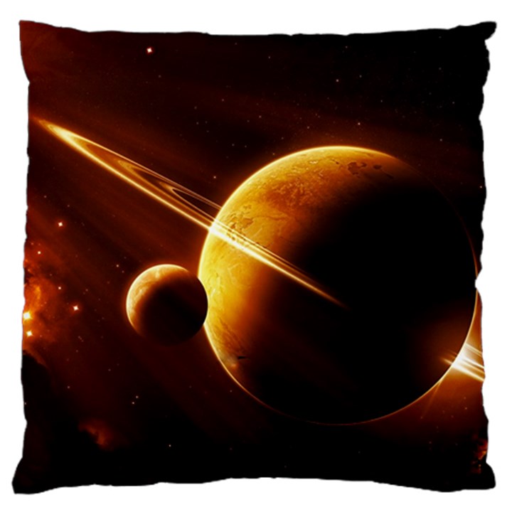 Planets Space Large Cushion Case (Two Sides)