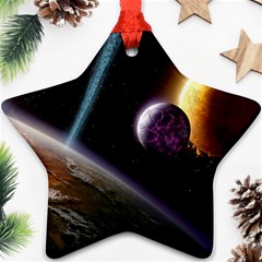 Planets In Space Ornament (star) by Sapixe