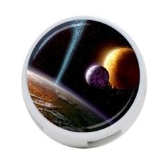 Planets In Space 4-port Usb Hub (one Side) by Sapixe