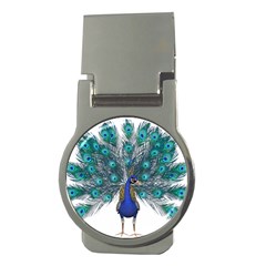 Peacock Bird Peacock Feathers Money Clips (round)  by Sapixe