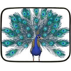 Peacock Bird Peacock Feathers Fleece Blanket (mini) by Sapixe