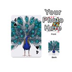 Peacock Bird Peacock Feathers Playing Cards 54 (Mini)  Front - Spade4