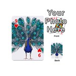 Peacock Bird Peacock Feathers Playing Cards 54 (Mini)  Front - Heart9