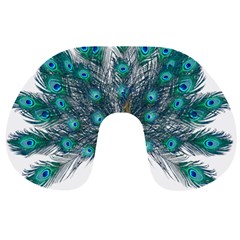 Peacock Bird Peacock Feathers Travel Neck Pillows by Sapixe