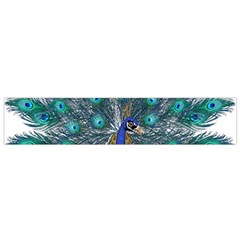 Peacock Bird Peacock Feathers Small Flano Scarf by Sapixe