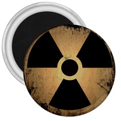 Radioactive Warning Signs Hazard 3  Magnets by Sapixe