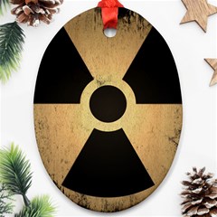 Radioactive Warning Signs Hazard Ornament (oval) by Sapixe