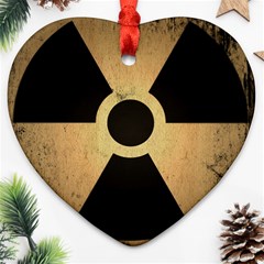 Radioactive Warning Signs Hazard Ornament (heart) by Sapixe