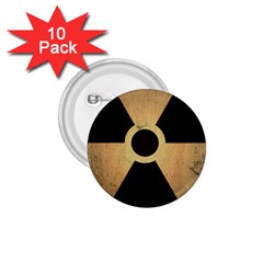 Radioactive Warning Signs Hazard 1 75  Buttons (10 Pack) by Sapixe