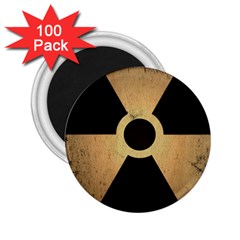 Radioactive Warning Signs Hazard 2 25  Magnets (100 Pack)  by Sapixe