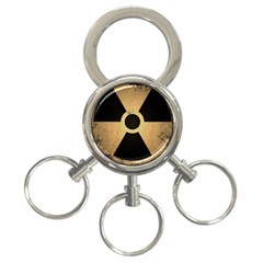 Radioactive Warning Signs Hazard 3-ring Key Chains by Sapixe