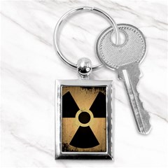 Radioactive Warning Signs Hazard Key Chains (rectangle)  by Sapixe