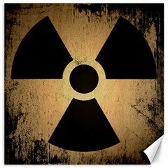 Radioactive Warning Signs Hazard Canvas 16  X 16   by Sapixe