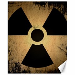 Radioactive Warning Signs Hazard Canvas 16  X 20   by Sapixe