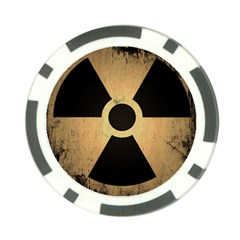 Radioactive Warning Signs Hazard Poker Chip Card Guard by Sapixe