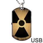 Radioactive Warning Signs Hazard Dog Tag USB Flash (One Side) Front