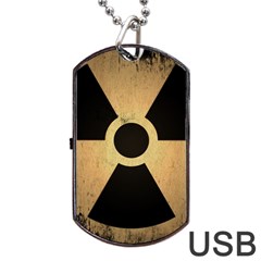 Radioactive Warning Signs Hazard Dog Tag Usb Flash (two Sides) by Sapixe