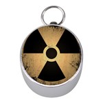 Radioactive Warning Signs Hazard Mini Silver Compasses Front