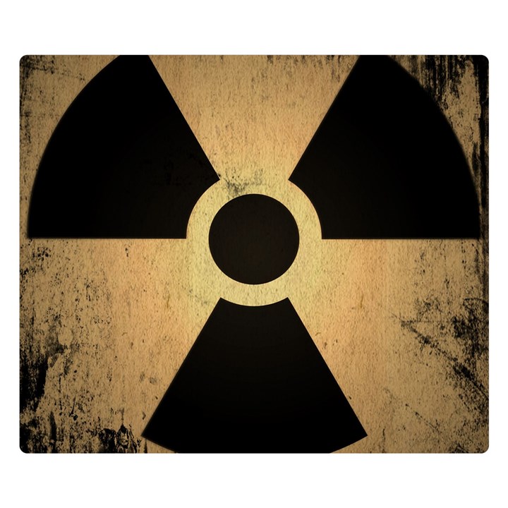 Radioactive Warning Signs Hazard Double Sided Flano Blanket (Small) 