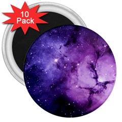 Purple Space 3  Magnets (10 Pack)  by Sapixe