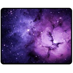 Purple Space Fleece Blanket (medium)  by Sapixe