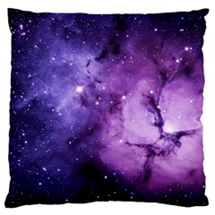 Purple Space Large Flano Cushion Case (one Side) by Sapixe